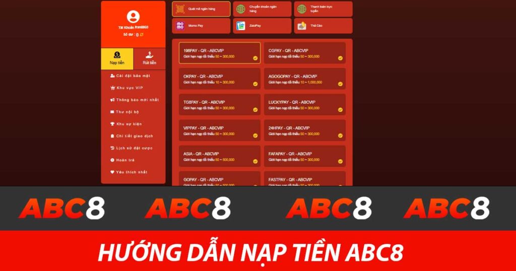 Nạp Tiền ABC8